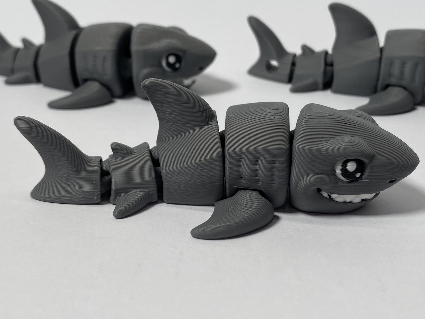 MatMireMakes Great White Shark, Print-In-Place Body, Snap-Fit Head, Cute Flexi