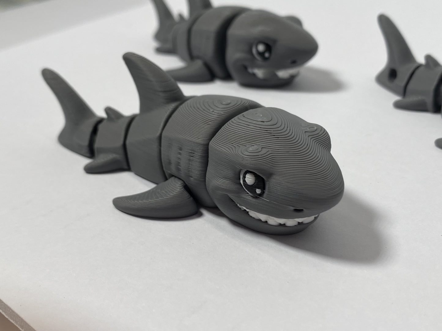 MatMireMakes Great White Shark, Print-In-Place Body, Snap-Fit Head, Cute Flexi