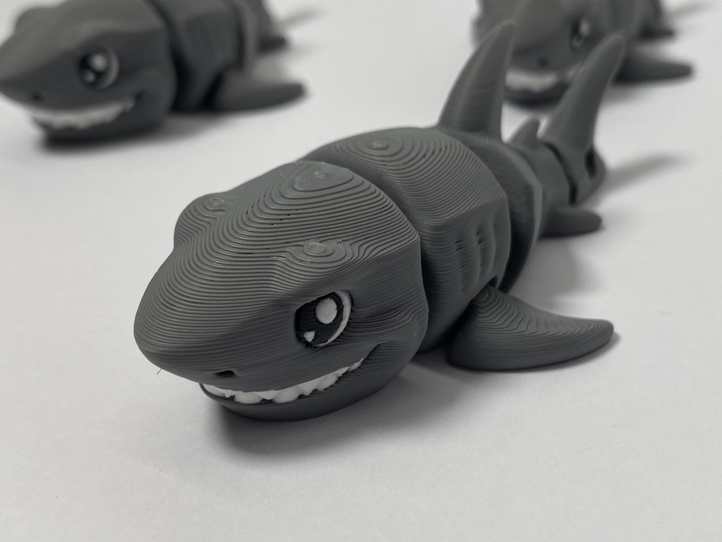 MatMireMakes Great White Shark, Print-In-Place Body, Snap-Fit Head, Cute Flexi