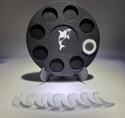 8 Hole Coin Collection Plate with Adjustable Gasket for 19/21/25/30/40mm