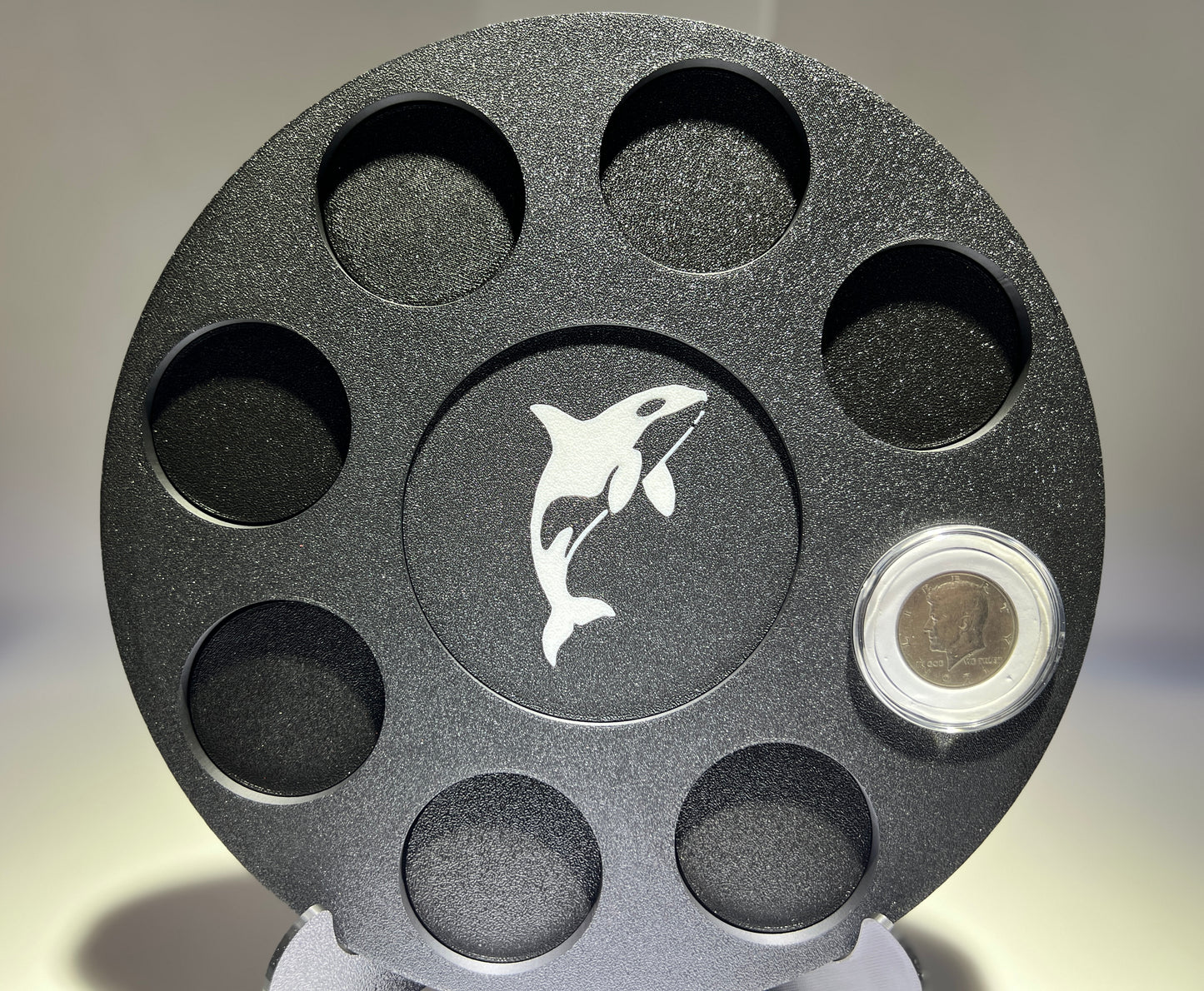 8 Hole Coin Collection Plate with Adjustable Gasket for 19/21/25/30/40mm