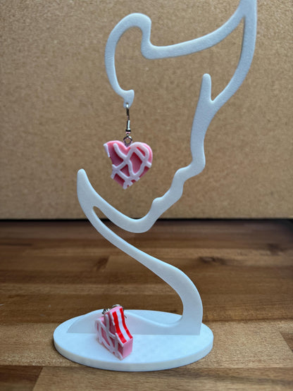 Valentine Heart Cake Earrings